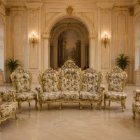 مبل سلطنتی نه نفره بسیار تمیز