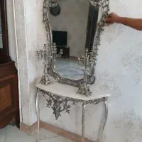 آینه وشمعدان برنز بسیار شیک