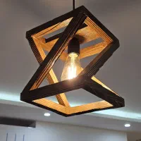 لوستر چوبی دستساز مدل*زاویه*