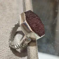 انگشتر نقره عقیق حکاکی / ۱۴.۹ گرم