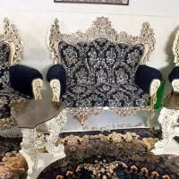 مبل سلطنتی 7نفره .2 میز عسلی یک میز پذیرایی