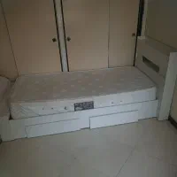 تخت خواب یک نفره کشو دار با تشک