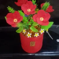 گلدون گل کریستال