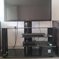 میز تلویزیون شیشه ای مشکی