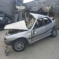 پژو پارس تصادفی سیخ وسط