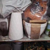 گلدان سرامیکی و بلور ترایومی