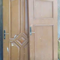 درب چوپی با قفل دستگره  دو هشت در هشتادوپنچ