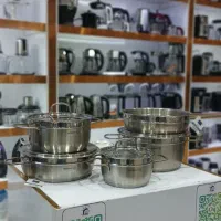 سرویس(کرکمازKarkamaz)ترکیه9قابلمه استیل تابه ارسال