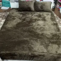 ملافه کش دار مخمل کبریتی  تشک تخت ۱نفره