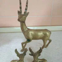 مجسمه گوزن بابچه هاباآلیاژ برنج
