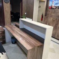 میز اداری و درآور مدل سه کشو و کمد دار