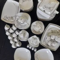 سرویس چینی ۱۲نفره مقصود۱۰۷پارچه کامل نو