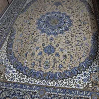 با سلام فرش 9 متری آبی روشن کرم