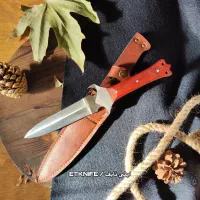 چاقو بوشگرفتM390 استاد جعفری دستساز زنجان+غلاف چرم