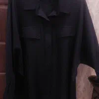 شومیز سایز بزرگ مشکی زنانه و پیرهن نخی مردانه