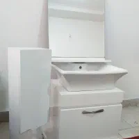 روشویی کابینتی گلسار با آینه باکس مشابه نو