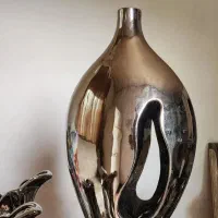 گلدان دکوری رنگ سیلور