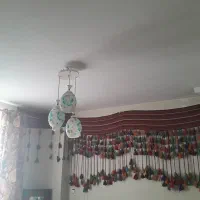 لوستر سه شاخه شیشه ای
