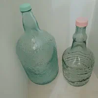 ۲عدد شیشه باارتفاع ۳۵ و۴۰