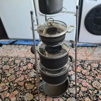 جا قابلمه ای ۵ تایی فلزی سالم