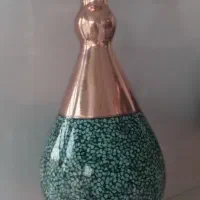 گلدان فیروزه کوبی شده