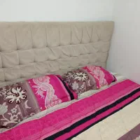 تخت خواب دونفره با تشک  وکفی فلزی جکدار
