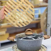 زیرقابلمه ای بامبو دور فلزی بسیار باکیفیت و خارجی