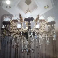 لوستر شیک آلیاژی ۸ پر ۱۶ لامپ شیک لاکچری نو
