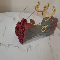 گل رز دسته گل فلاور بگ باکس گل همیشه ماندگار