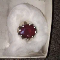 انگشتر نقره یاقوت کار دست