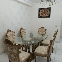 میز نهار خوری ۶ نفری تمیز با چوب راش