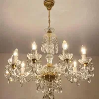 لوستر کریستال تراشدار ۱۰ شاخه