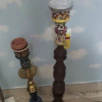 قلیان چوبی و برنزی بهمراه سری سنتی