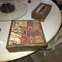 جای دستمال کاغذی چوبی