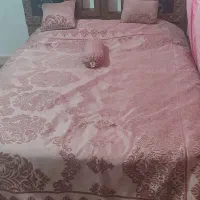 سرویس خواب دو نفره در حد نو با تشک رویال پد دار