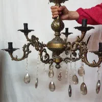 یک جفت لوستر برنجی