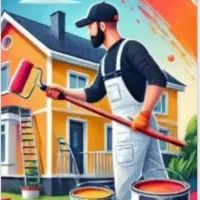 رنگ آمیزی دیوار درب پنجره راه پله. کابینت