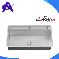 سینک استیل E400 بیمکث توکار تک لگن 90×50