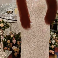 لباس مجلسی پولک دوزی آسترکشی ماکسی مدل ماهی