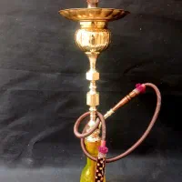 قلیان برنجی تو پر یخدان دار شیلنگ نو