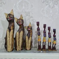 مجسمه های دکوری چوبی تزئینی صنایع دستی