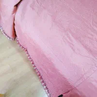 رو تختی کتان آستردار پنبه دوری عرض ۱۴۰ انگلیسی نو