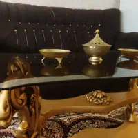 مبل و عسلی تمام چوب