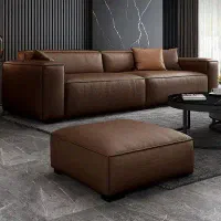 مبل چرم 1 و 3 نفره چرم طبیعی / تمام اسفنج