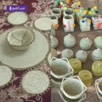صنایع دست بافت بلوچی جارو جا جا قندی جا میوه ای