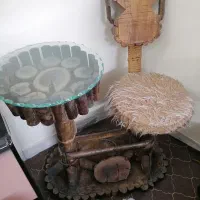 میز تلفن چوبی