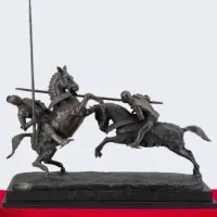 مجسمه برنز نبرد گلادیاتورها برنزی