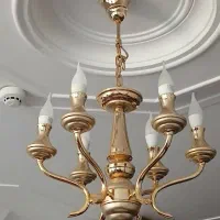 لوستر برنجی برنزی با اب کاری طلا