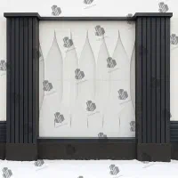 دیوار پوش سنگ نما بتن اکسپوز پلیمری مدل موج بلند