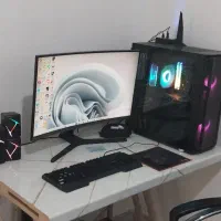 سیستم گیمینگ قدرتمند + مانیتور خمیده